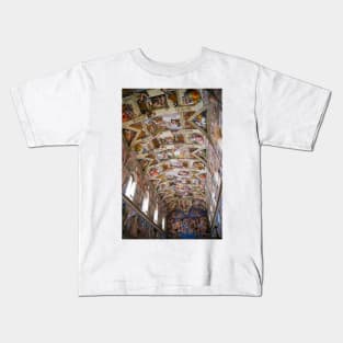 Sistine Chapel ceiling. (C026/9326) Kids T-Shirt